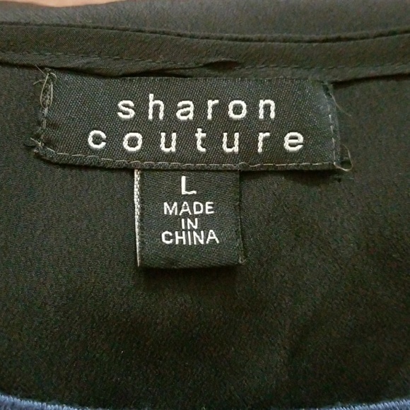 Sharon Couture black dress embroidered detail. S - Picture 7 of 8